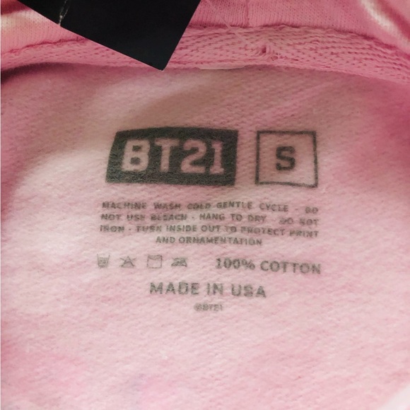 NWT Anti Social Social Club x BT21 Baby Pink Logo Hoodie Size S - Picture 13 of 13